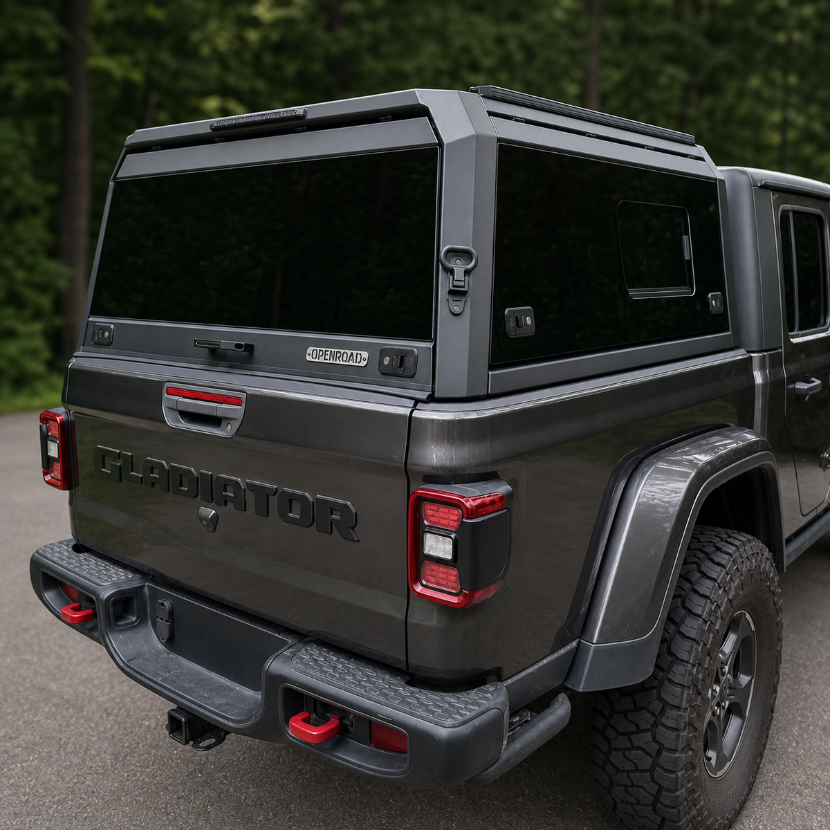 OPENROAD Sliding Glass Side Truck Cap for Jeep Gladiator 2019-2026