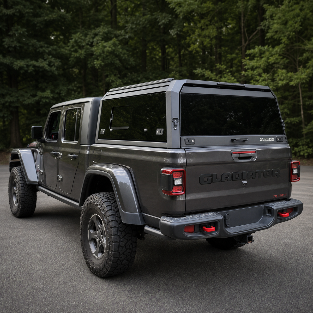 OPENROAD Sliding Glass Side Truck Cap for Jeep Gladiator 2019-2026