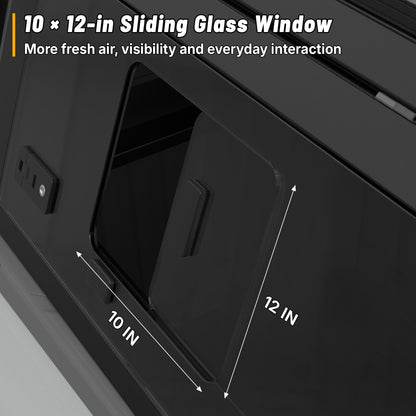 OPENROAD Sliding Glass Side Truck Cap for Toyota Tacoma (2024-2026) – 5ft Bed