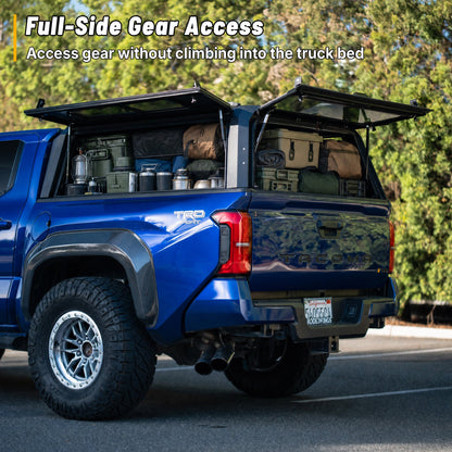 OPENROAD Sliding Glass Side Truck Cap for Toyota Tacoma (2024-2026) – 5ft Bed