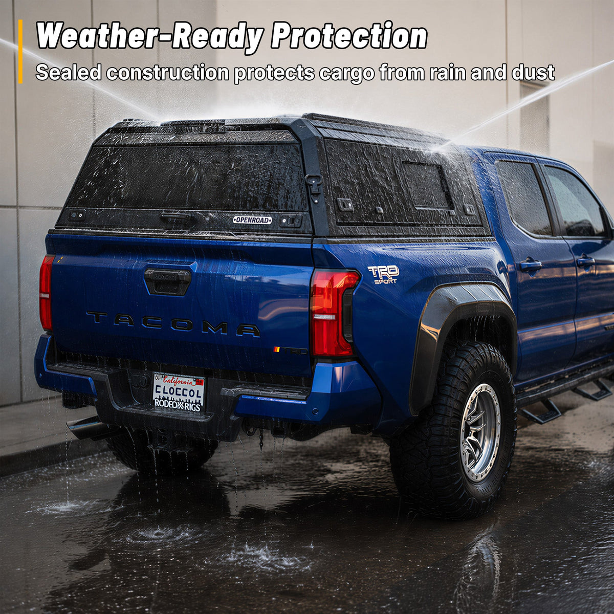 OPENROAD Sliding Glass Side Truck Cap for Toyota Tacoma (2024-2026) – 5ft Bed