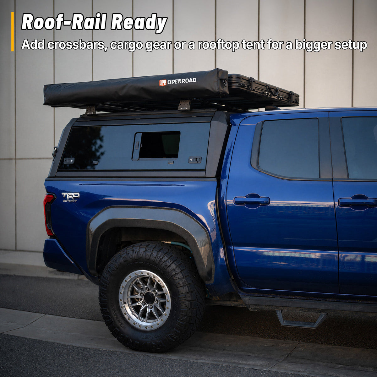 OPENROAD Sliding Glass Side Truck Cap for Toyota Tacoma (2024-2026) – 5ft Bed