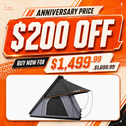 OPENROAD Aluminum Hard Shell Roof Top Tent - EdgeRoof Series