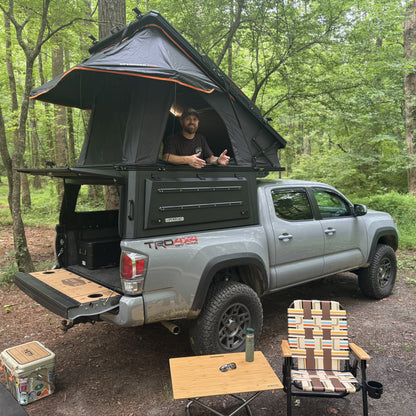 OPENROAD Aluminum Truck Topper with Integrated Rooftop Tent — Lightweight 4-Season Overland Camper