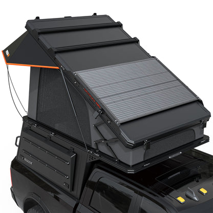 OPENROAD Aluminum Truck Topper with Integrated Rooftop Tent — Lightweight 4-Season Overland Camper