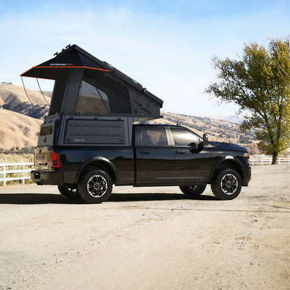 OPENROAD Aluminum Truck Topper with Integrated Rooftop Tent — Lightweight 4-Season Overland Camper