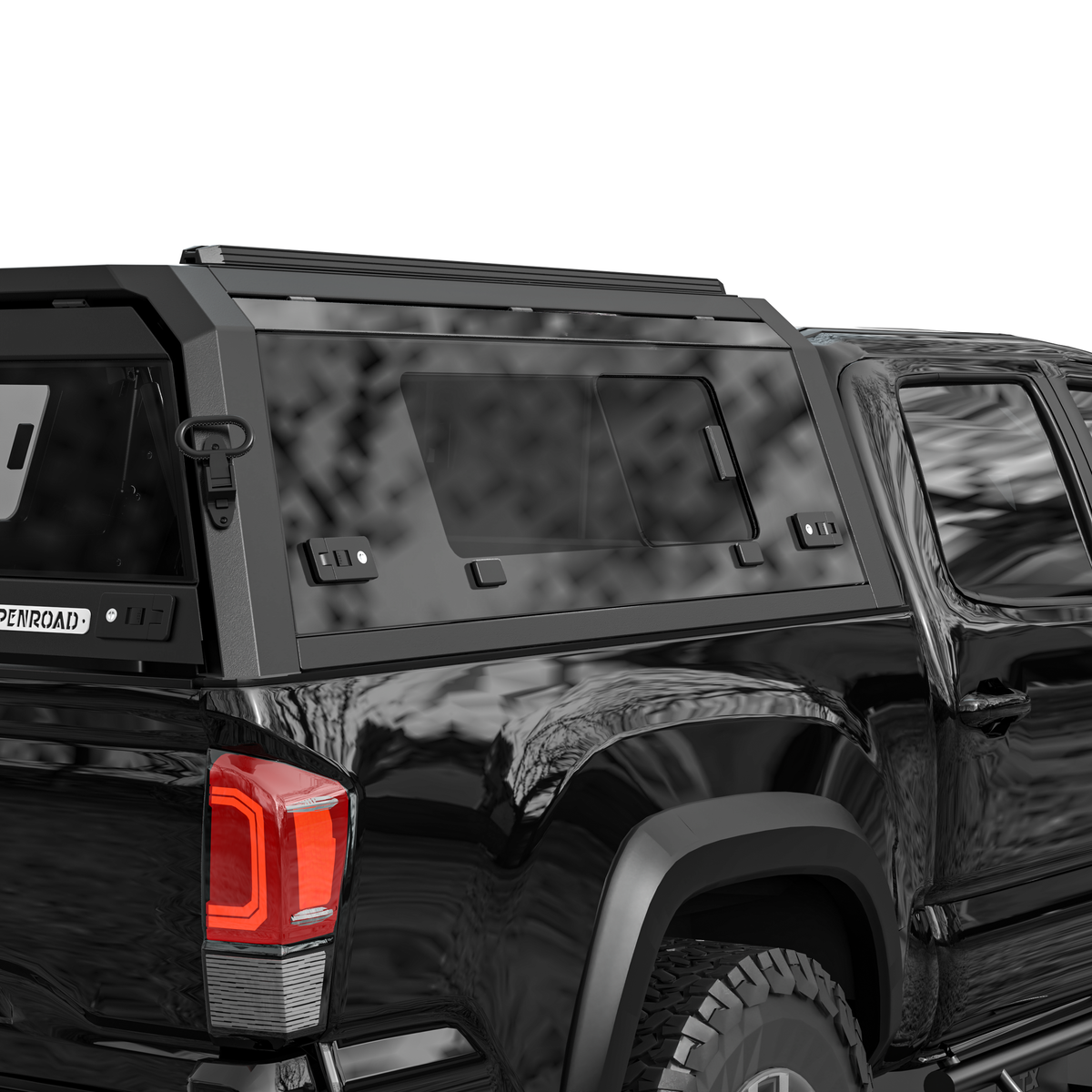 OPENROAD Sliding Glass Side Truck Cap for Toyota Tacoma (2016-2023) – 5ft Bed