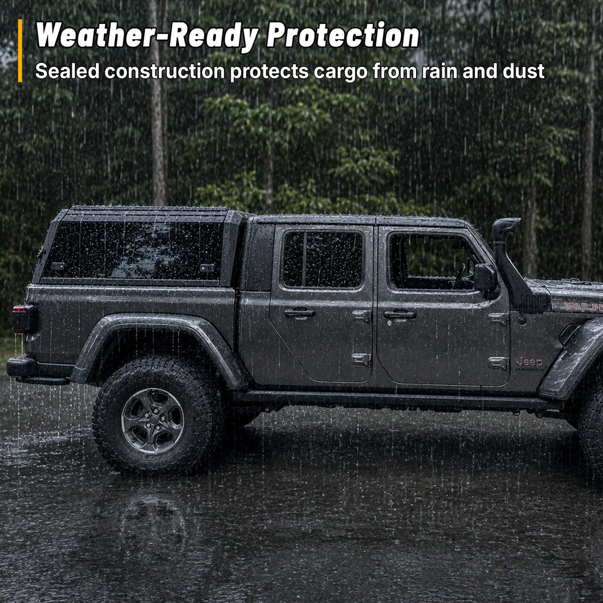 OPENROAD Sliding Glass Side Truck Cap for Jeep Gladiator 2019-2026