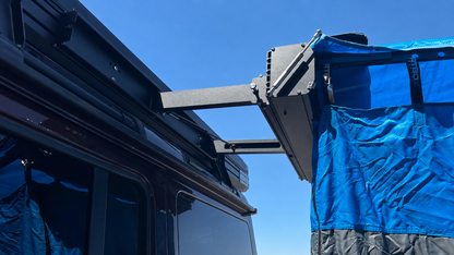 Universal Shower Awning Offset Bracket – Roof Rack & T-Track Extension Mount