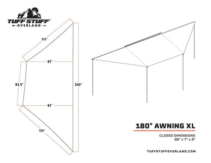 Tuff Stuff 180º Degree XL Awning