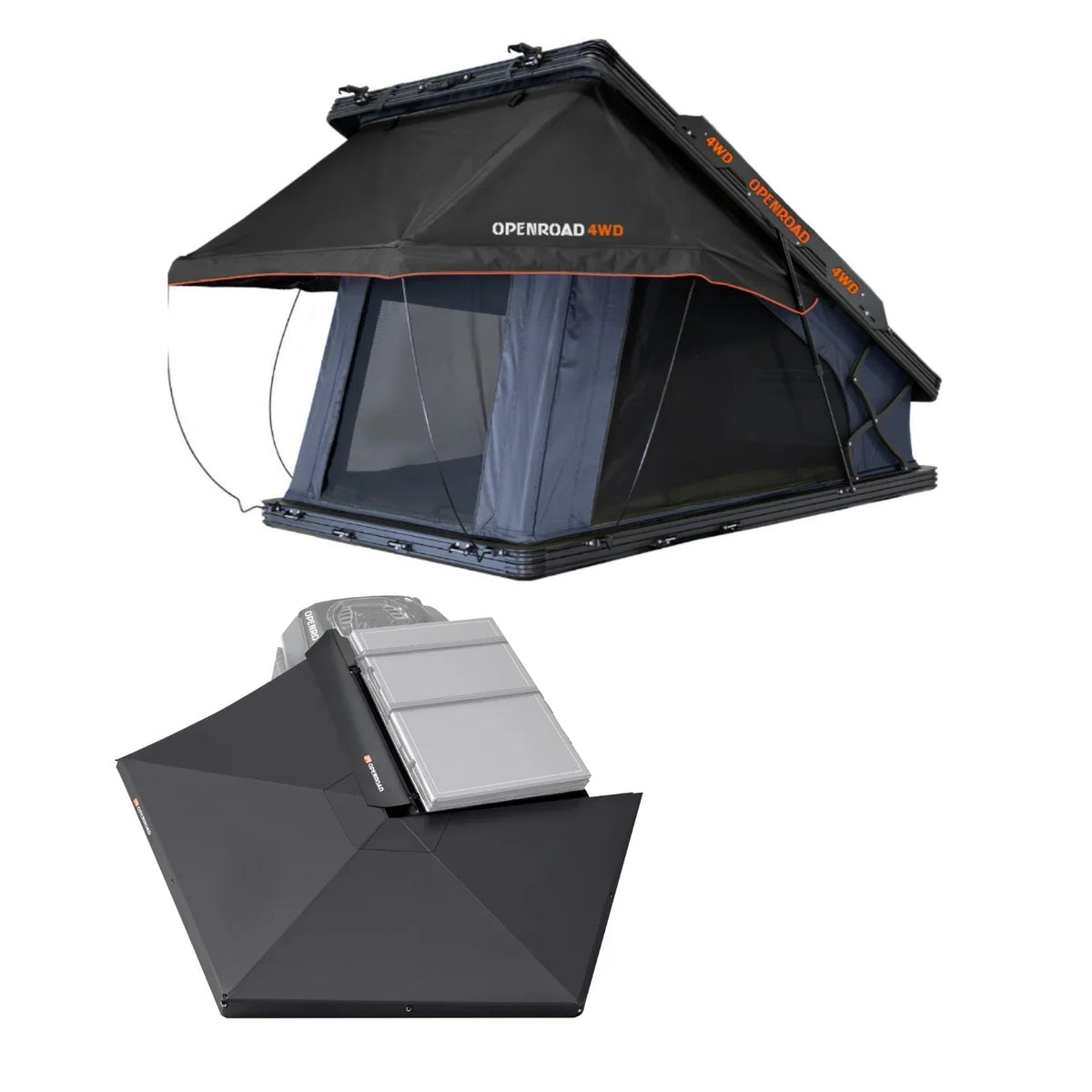 OPENROAD Aluminum Hard Shell Roof Top Tent-PeakRoof LT V2 Series