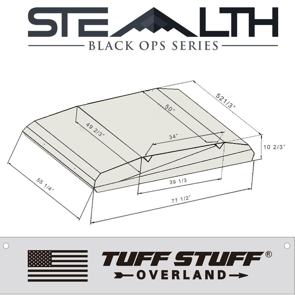 Tuff Stuff Stealth Aluminum Side Open - 3 Person - Roof Top Tent