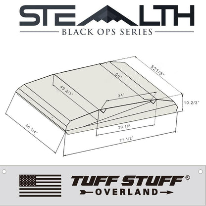 Tuff Stuff Stealth Aluminum Side Open - 3 Person - Roof Top Tent